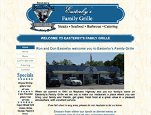 Tablet Screenshot of easterbysfamilygrille.com